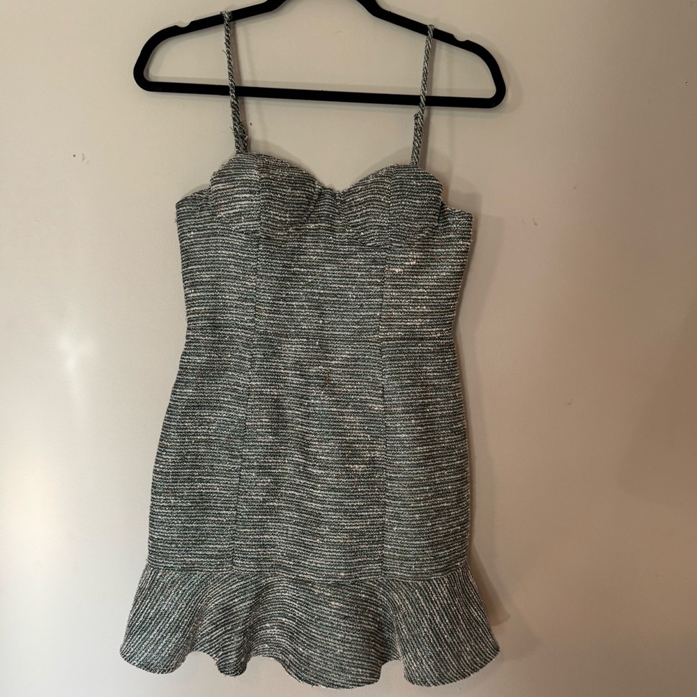 Lovers + Friends Tweed Mini Dress in Black and White